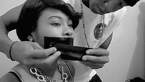 Ebony Gagged