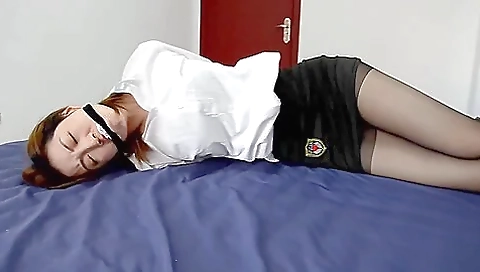 Asian Woman Taped Up Asian Woman Taped Up