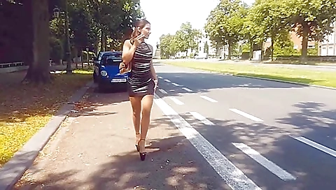 Smoking And Walking In Black Open High Heels With Julie Skyhigh And Sky High Smoking And Walking In Black Open High Heels With Julie Skyhigh And Sky High